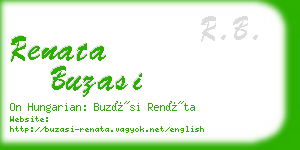 renata buzasi business card